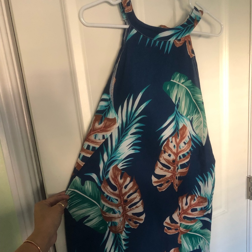 Hawaiian theme knee length dress